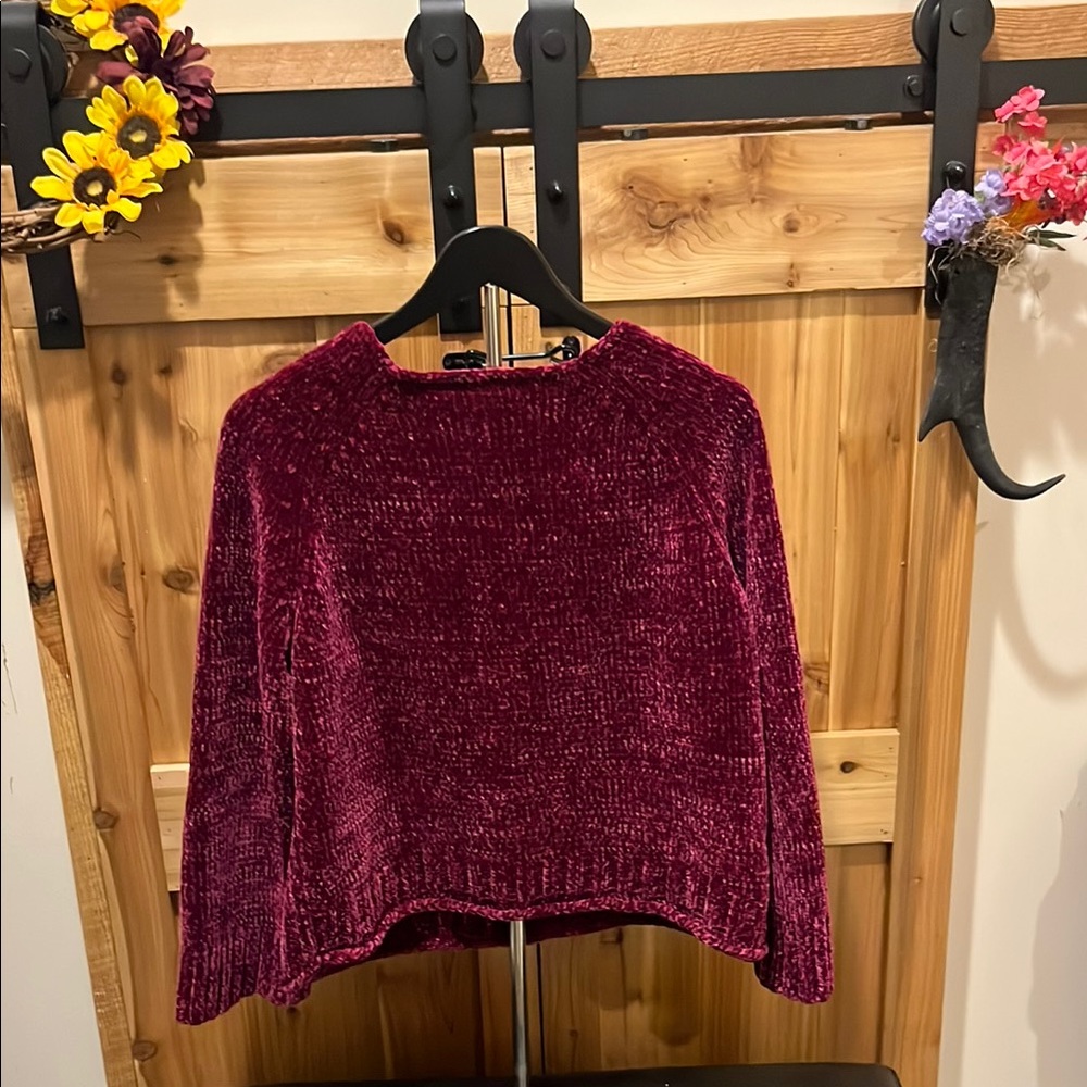 Preswick & Moore Deep Burgundy Crew Neck Sweater - Picture 6 of 8
